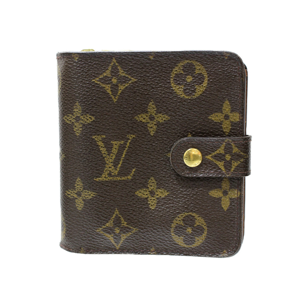 LOUIS VUITTON Compact Zip Monogram Canvas Folding Wallet